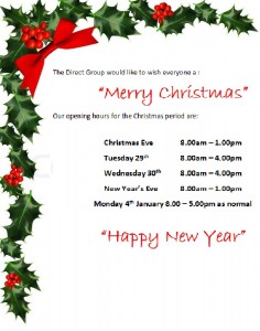 The Direct Group wish everyone a very "Merry Christmas and a Prosperous New Year"
